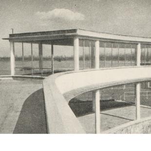 1957; widok dżokejki; fot.: Edmund Kupiecki, Architektura 1957 nr 10